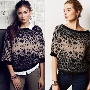 Anthro Charlie & Robin Leopard Dolman Sweater